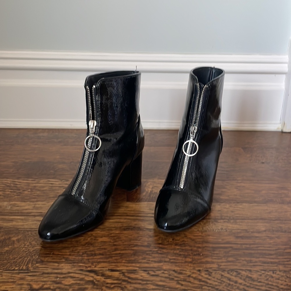 Forever21 Patent Leather Zip Boots